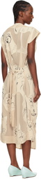 Vivienne Westwood Off-White Printed Veil Crepe Ionian Midi Dress