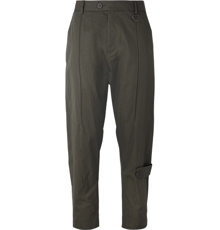 Photo: Isabel Benenato - Slim-Fit Tapered Cotton-Blend Trousers - Green