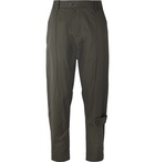 Isabel Benenato - Slim-Fit Tapered Cotton-Blend Trousers - Green