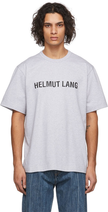 Photo: Helmut Lang Grey Core Logo T-Shirt