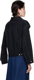 MM6 Maison Margiela Black Cutout Denim Jacket