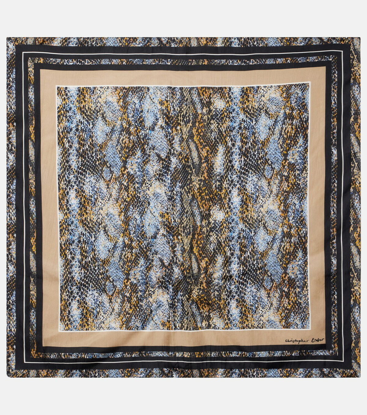 Christopher Esber Snake-print silk scarf
