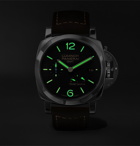 Panerai - Luminor 1950 3 Days Acciaio 42mm Stainless Steel and Leather Watch - Black