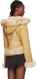 KNWLS Yellow Koko Shearling Jacket