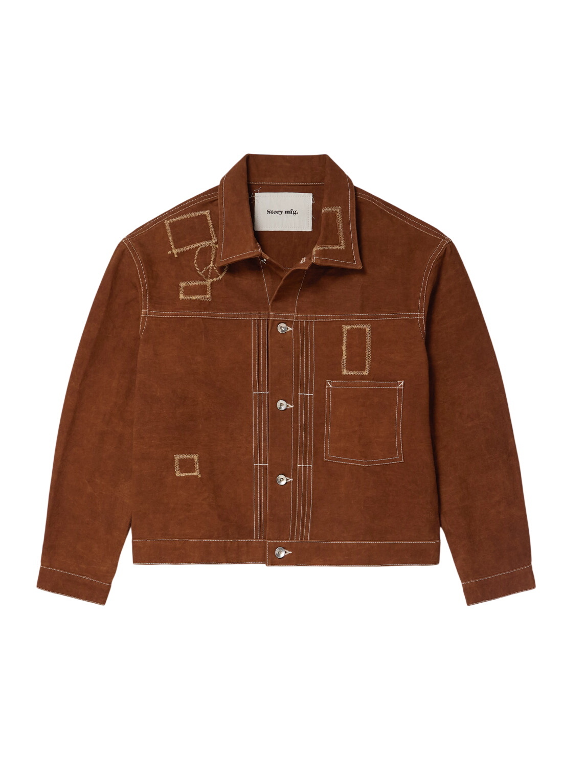 Story Mfg. - Short on Time Embroidered Printed Organic Cotton
