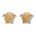 Versace Gold and Silver Palazzo Dia Earrings