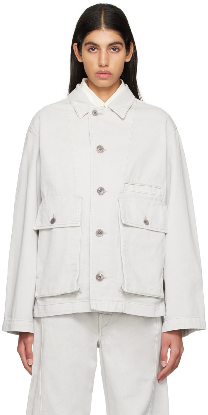 LEMAIRE Off-White Boxy Denim Jacket Lemaire