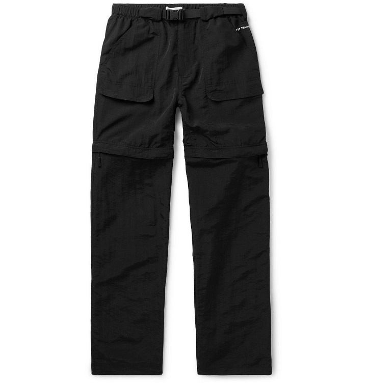 Photo: Pop Trading Company - Black Convertible Shell Trousers - Black