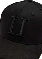 Les Deux Logo-embroidered Faux Suede and Canvas cap - Black - One Size