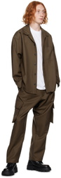 Lownn Brown Elasticized Cargo Pants