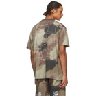 Off-White Green and Brown Camo Barrel Worker T-Shirt