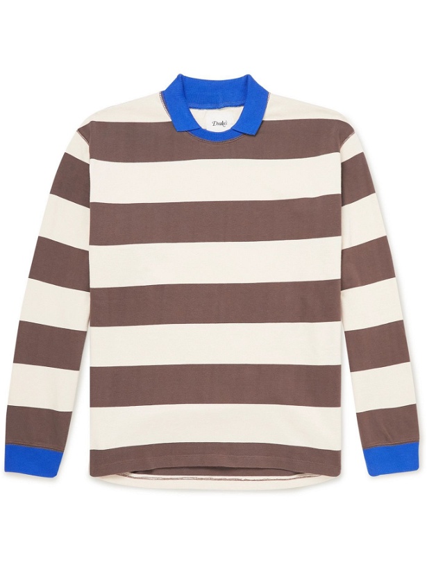 Photo: DRAKE'S - Striped Cotton-Jersey Rugby Shirt - Multi