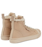 Gianvito Rossi - 360 High shearling-lined leather sneakers