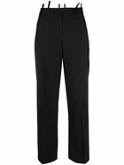 BETTTER Black Straight-Leg Wool Trousers