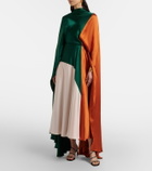 Roksanda Neolitsea caped silk satin gown