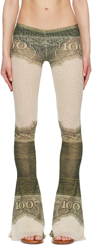 Photo: Jean Paul Gaultier Green & Off-White 'The Cartouche' Pants