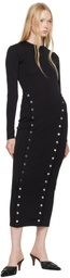 Fleur du Mal Black Undo Me Midi Dress
