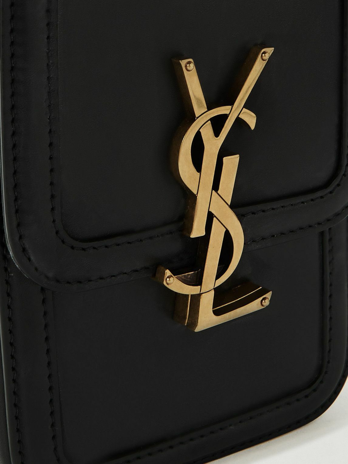 【SAINT LAURENT】Solferino レザー ミニメッセンジャーバッグ SAINT LAURENT - Solferino Mini Logo-Embellished Leather