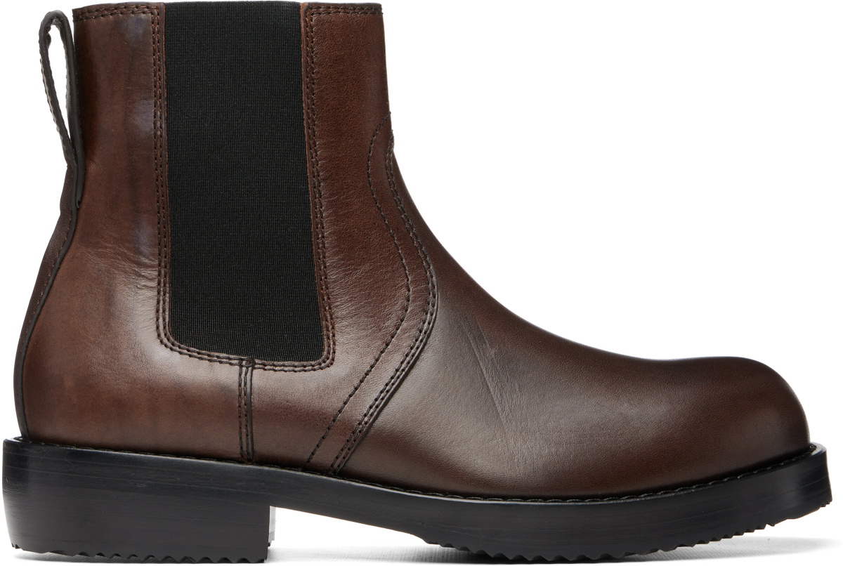 Dries Van Noten Brown Leather Chelsea Boots