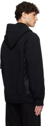sacai Black Sponge Sweat x Nylon Twill Hoodie
