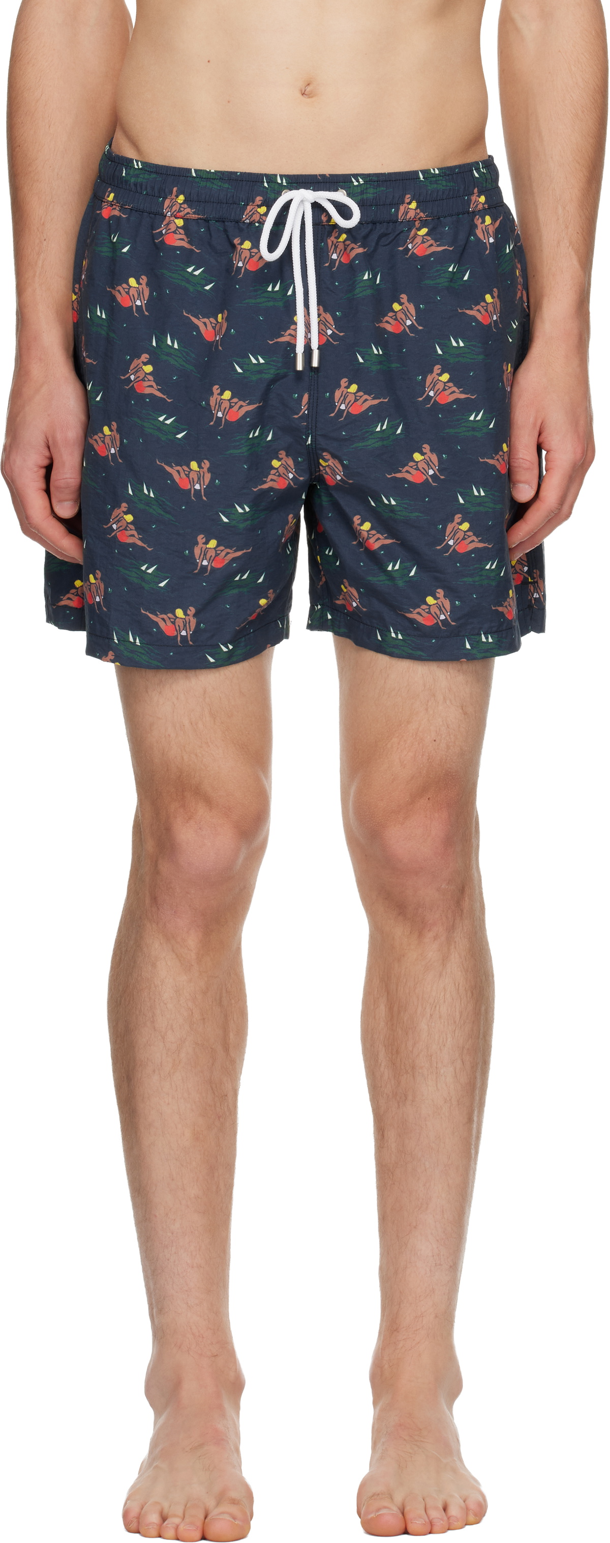 Drake's Navy Bathers Swim Shorts