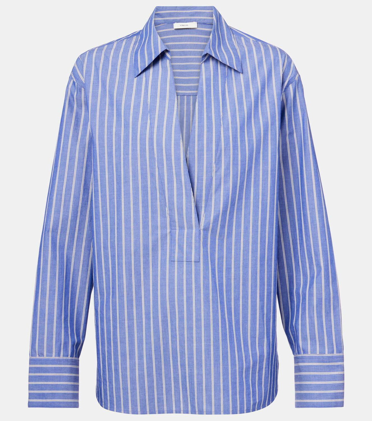 Vince Striped cotton polo shirt