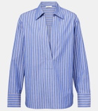 Vince Striped cotton polo shirt