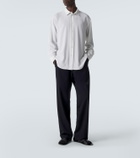 The Row Granada striped silk shirt