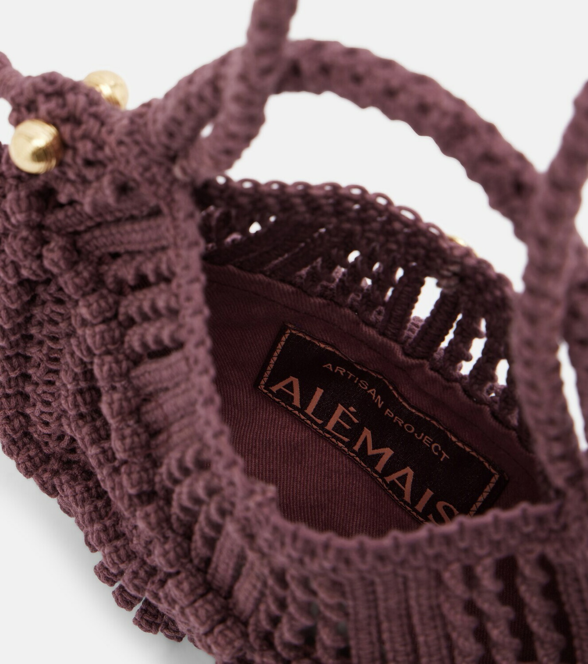 Alémais Macrame Small top-handle bag