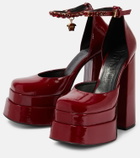 Versace - Medusa Aevitas patent leather platform pumps