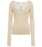 Petar Petrov Teva ribbed-knit silk top