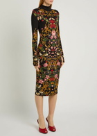 Alice + Olivia Delora Floral-print Jersey Midi Dress Multicoloured 1