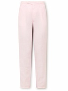 Boglioli - Slim-Fit Straight-Leg Garment-Dyed Linen Suit Trousers - Pink