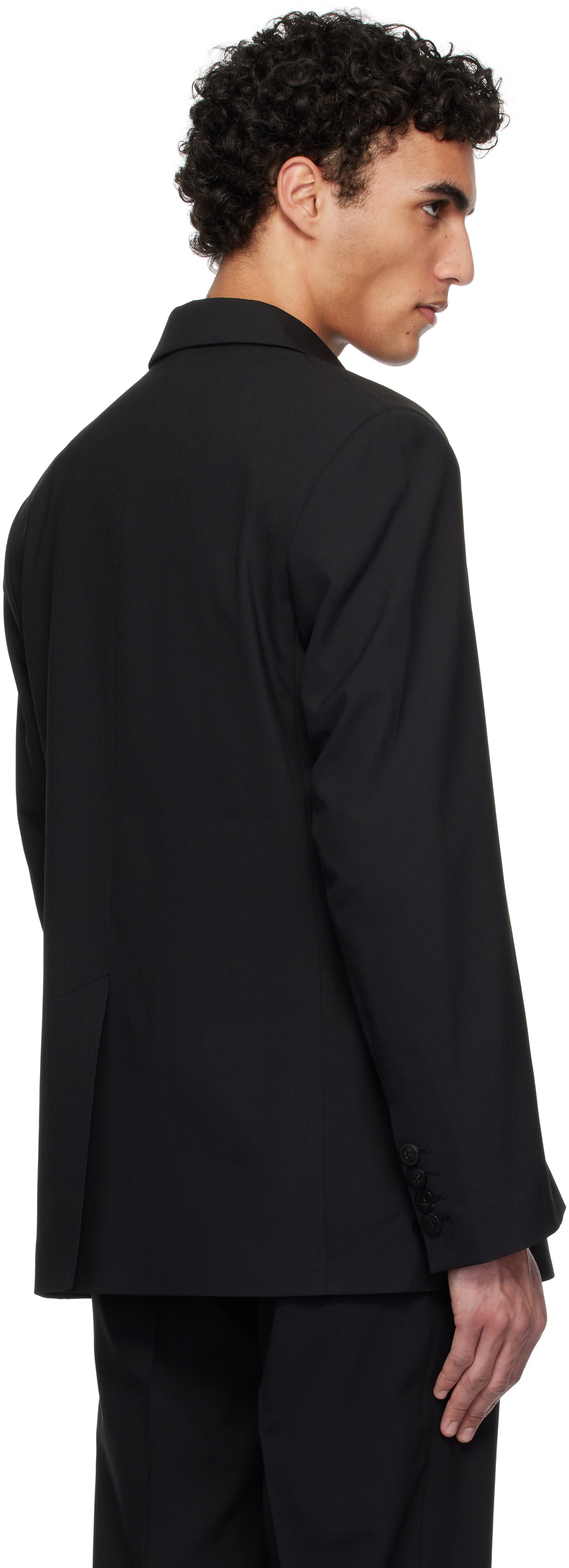 Ernest W. Baker Black Gothic Double-Breasted Blazer