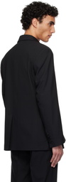 Ernest W. Baker Black Gothic Double-Breasted Blazer