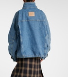 The Attico Oversized denim bomber jacket