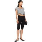 OPEN YY Gray Shirred Jersey Vest