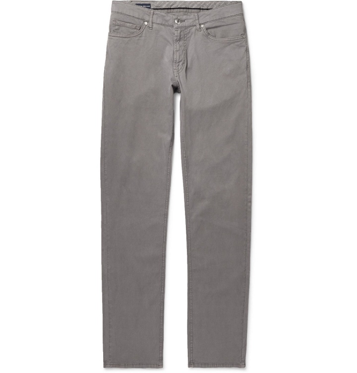 Photo: Peter Millar - Wayfare Slim-Fit Tencel and Cotton-Blend Twill Trousers - Gray