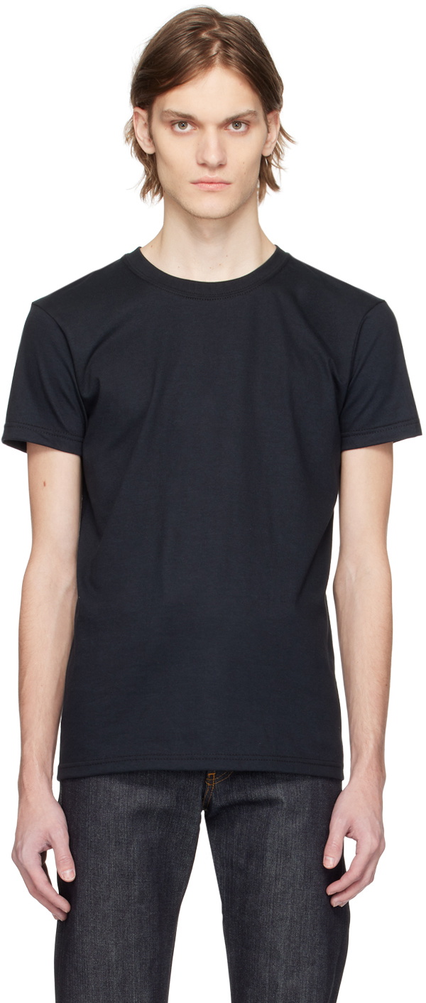 Naked & Famous Denim Black Circular T-Shirt Naked and Famous Denim