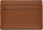 Loewe Brown Repeat Embossed Card Holder