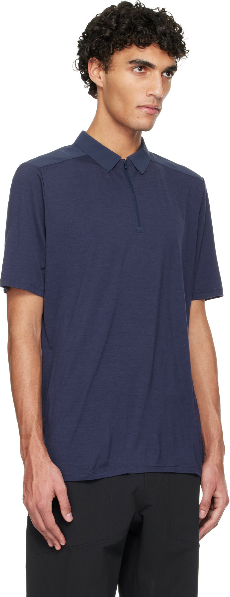 Veilance Navy Frame SS Polo