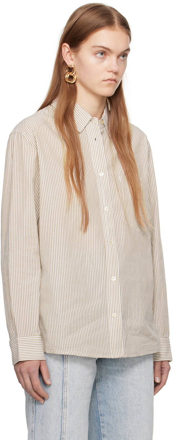 Isabel Marant Etoile White & Khaki Esola Shirt Isabel Marant Etoile