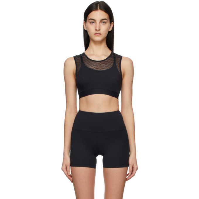 ERES Black Prana Crop Sport Top ERES