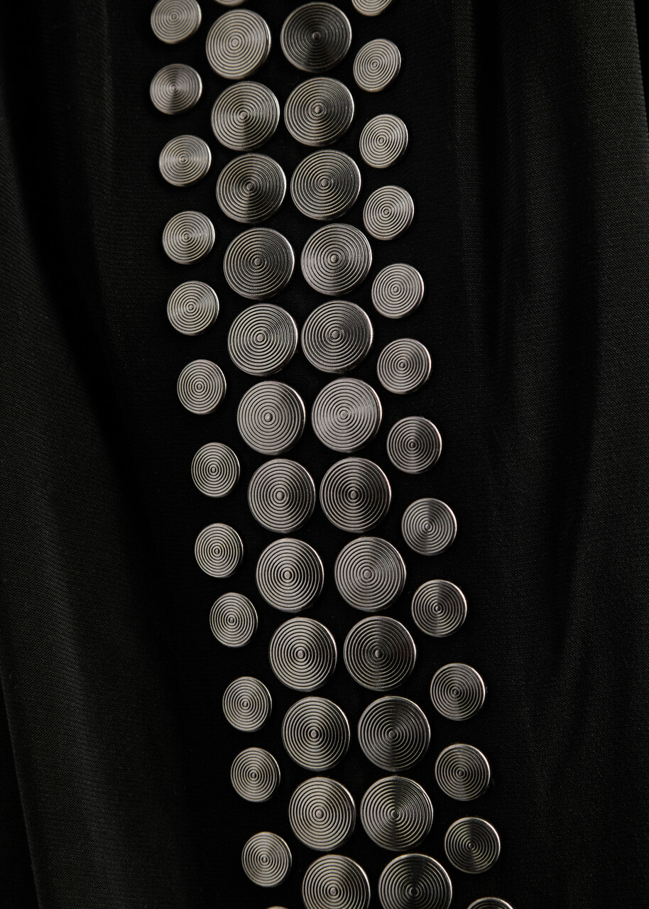 Norma Kamali Stud-embellished Stretch-jersey top Black