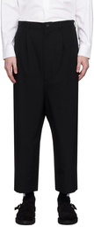 Comme des Garçons Homme Black Pleated Trousers