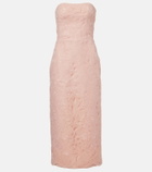Costarellos Jillie embroidered organza bustier gown