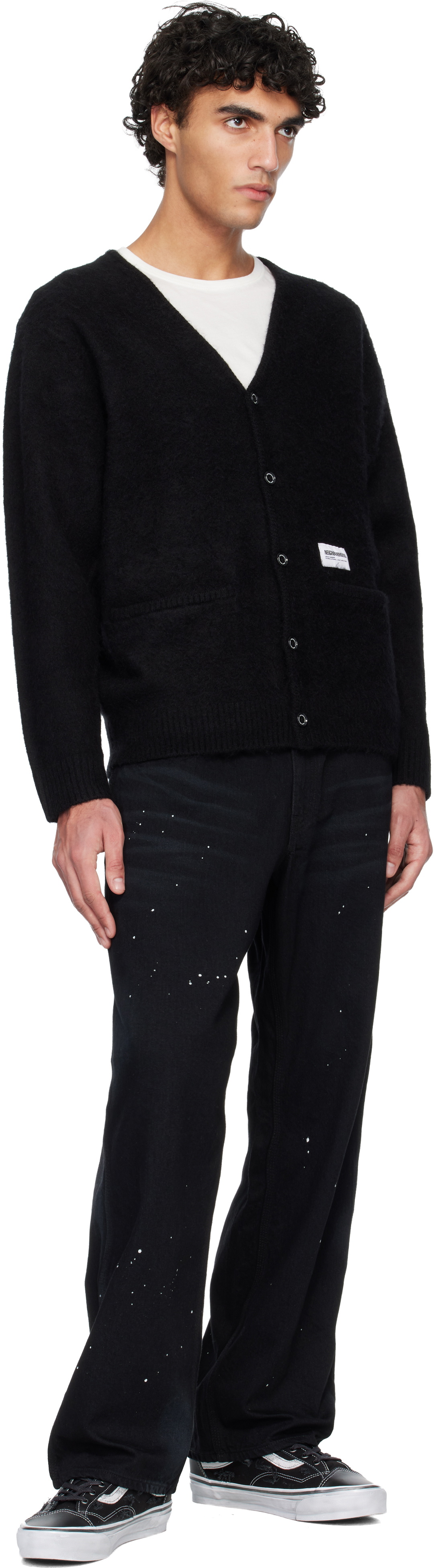 Neighborhood Black Mohair Cardigan