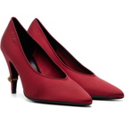 Versace Red Gianni Satin Heels