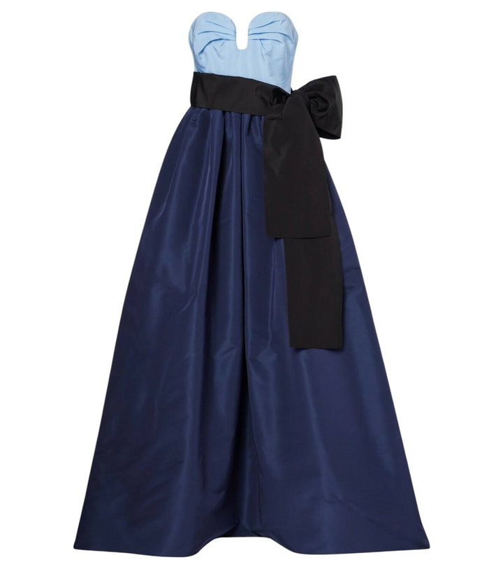 Photo: Carolina Herrera Belted silk bustier gown