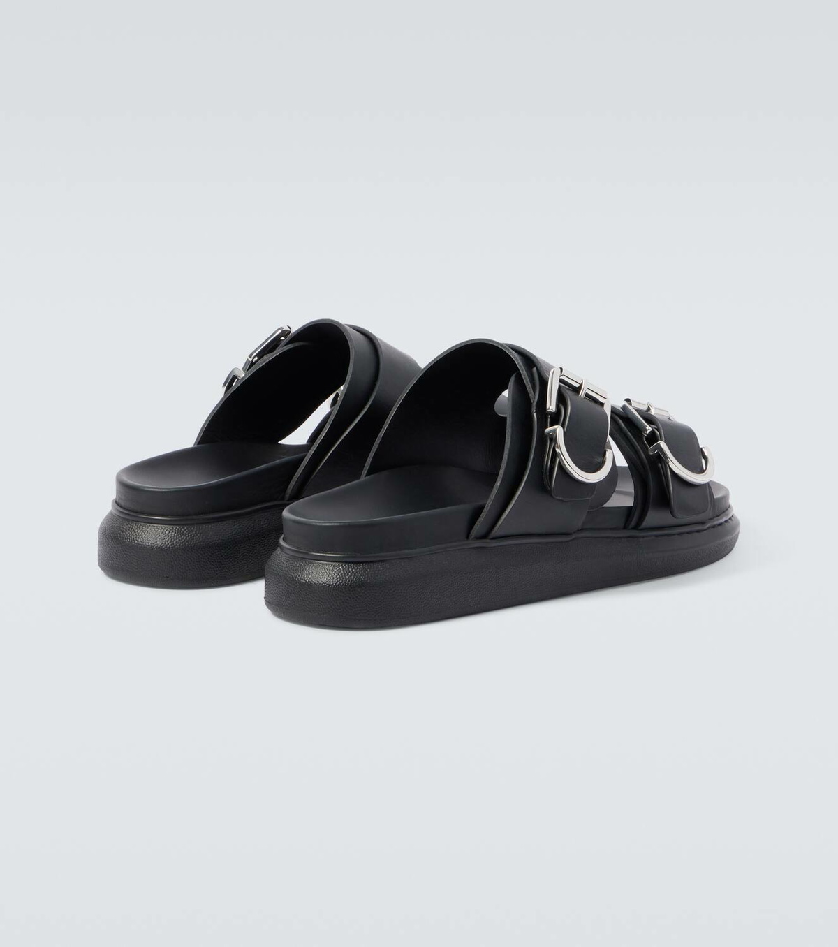 サンダル・ミュール Alexander Mcqueen Mirror-Effect Faux Leather Sandals Alexander McQueen Faux-leather sandals Alexander McQueen